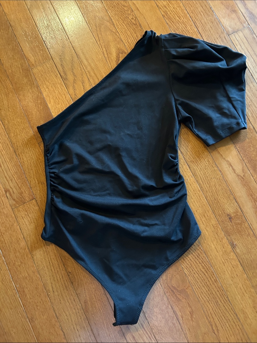 Free People Intimately Black One-Shoulder Bodysuit Size XS